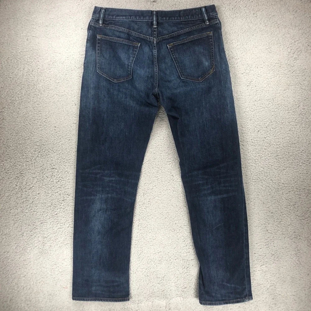 Banana Republic Mens Straight Fit Jeans 33x32 Dark Wash Stretch Denim Blue Pants
